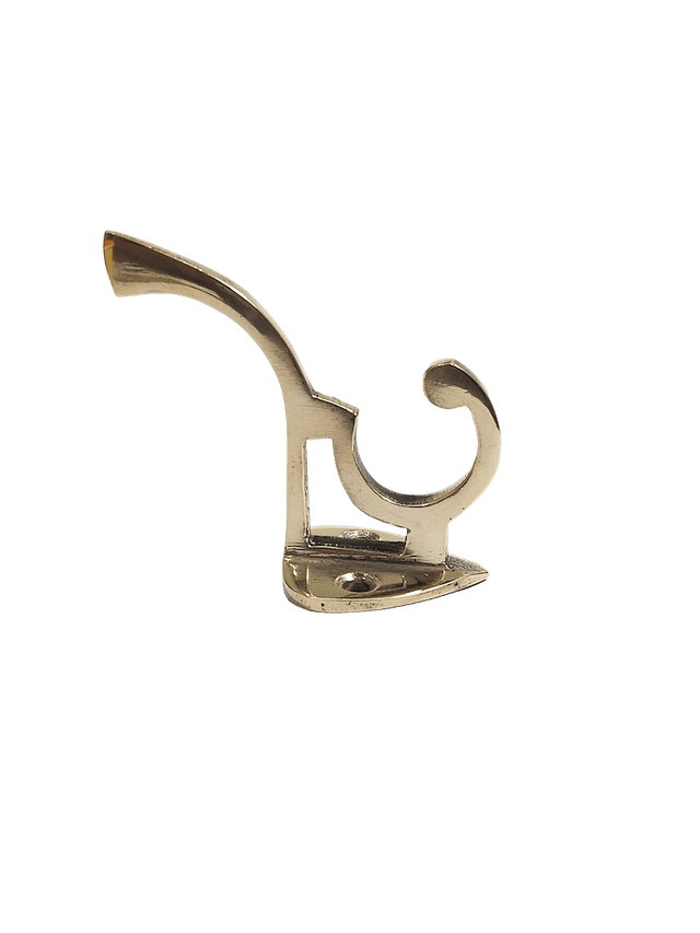 Brass Pan Double Hook with a durable and polished design