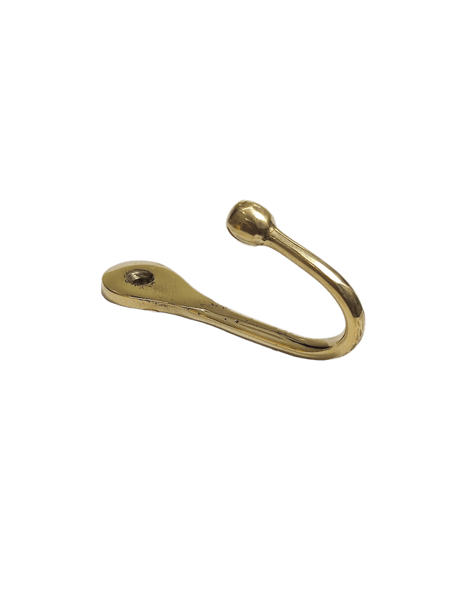 Brass Long/Short Hook with a polished finish for versatile use