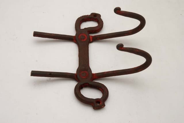 Image of a sturdy metallic hat and coat hook from the ironmongery category