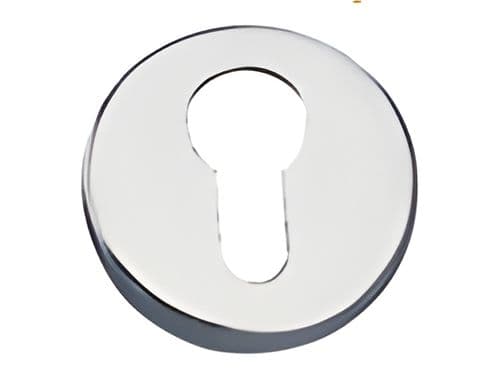 Aluminium keyhole escutcheon with rubber insert