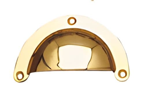 Plain brass drawer pull handle