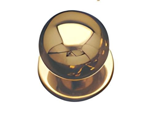 Plain mortice brass door knob pair in 40mm and 50mm