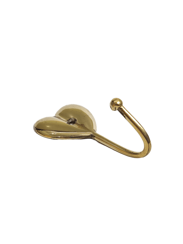 Sleek brass pan hook for kitchen and utility use
