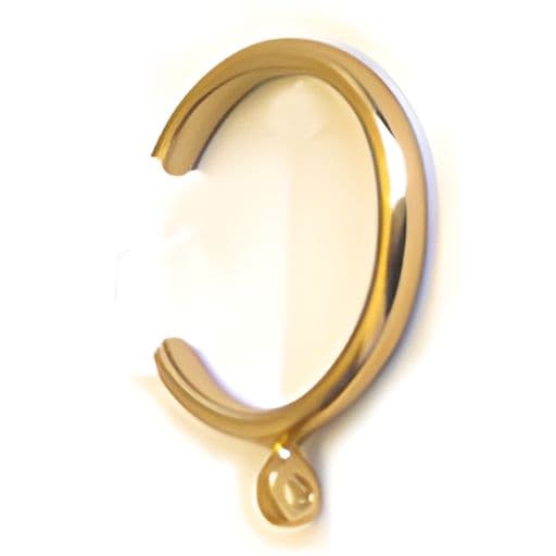 Brass cut ring for curtain assemblies