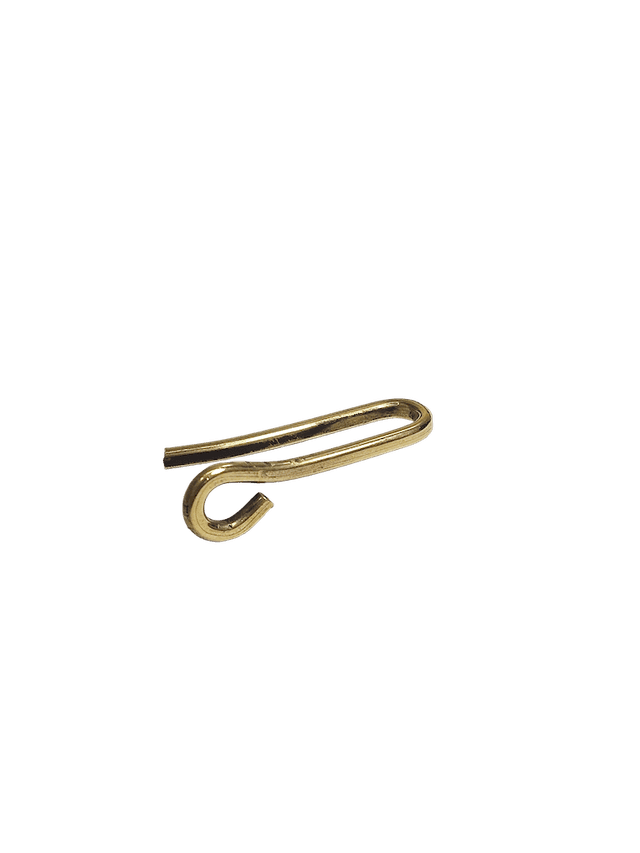 Flat wire brass curtain hook