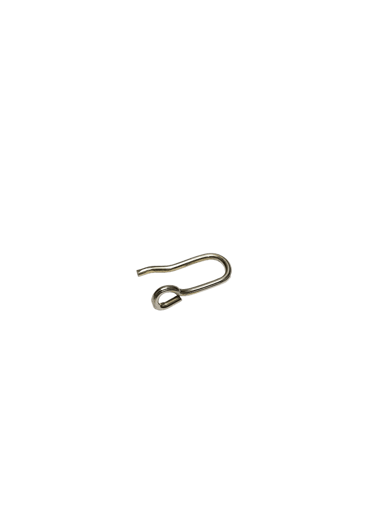 Steel wire curtain hook with brass finish