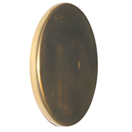 Flat brass end disc for curtain rods