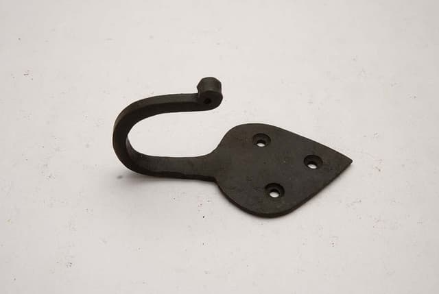 Minimalist wrought iron hook