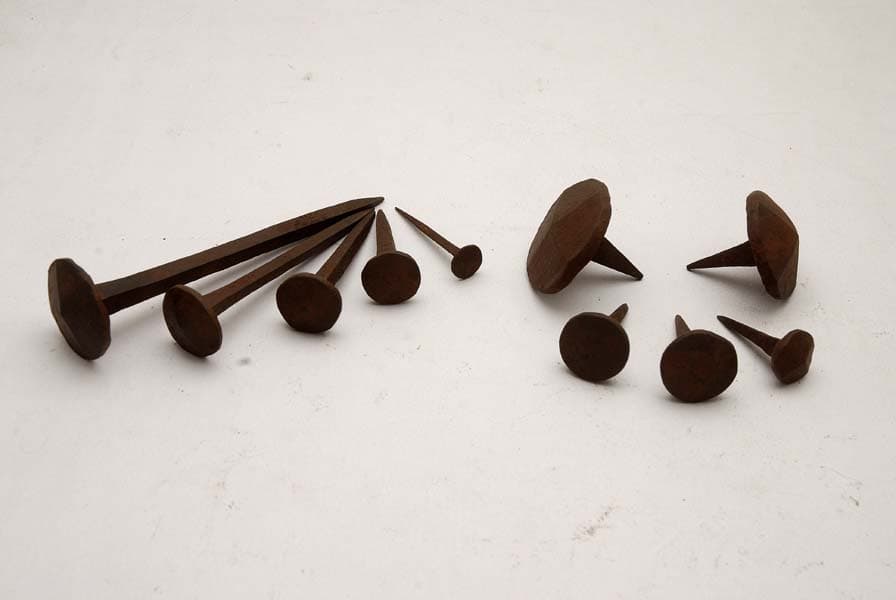 Set of wrought iron nails