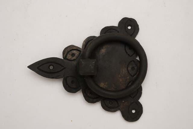 Polished iron door knob, classic ironmongery profile
