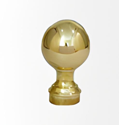 Decorative brass ball top for railing posts