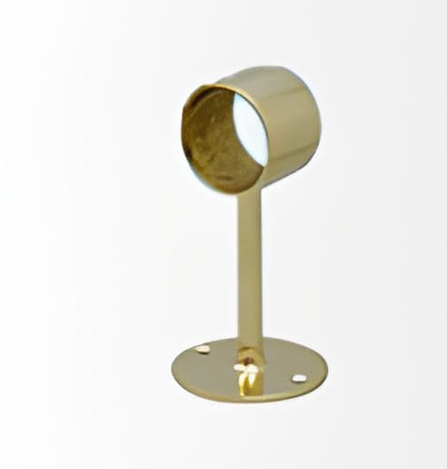 Long brass stand post bracket for railing supports