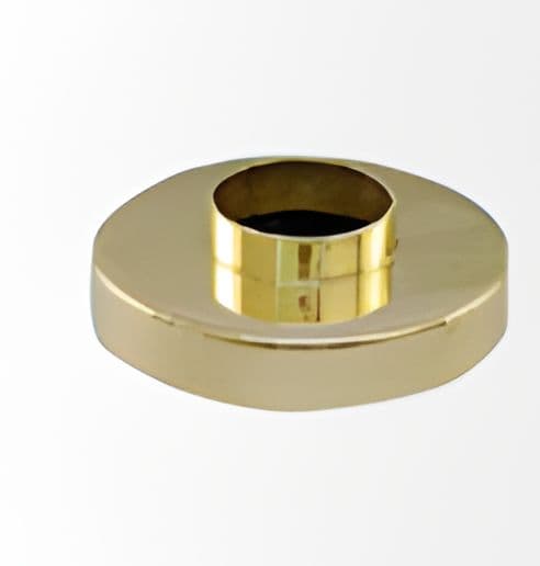 Cap-style brass flange for railing posts