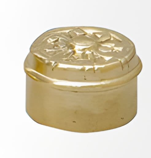 Decorative brass end cap for railing terminations