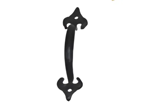 Black antique trishul pull handle with trident finial plates