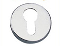 Aluminium keyhole escutcheon with rubber insert