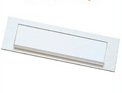 Aluminium letter plate, 200mm x 75mm and 300mm x 75mm