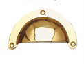 Plain brass drawer pull handle