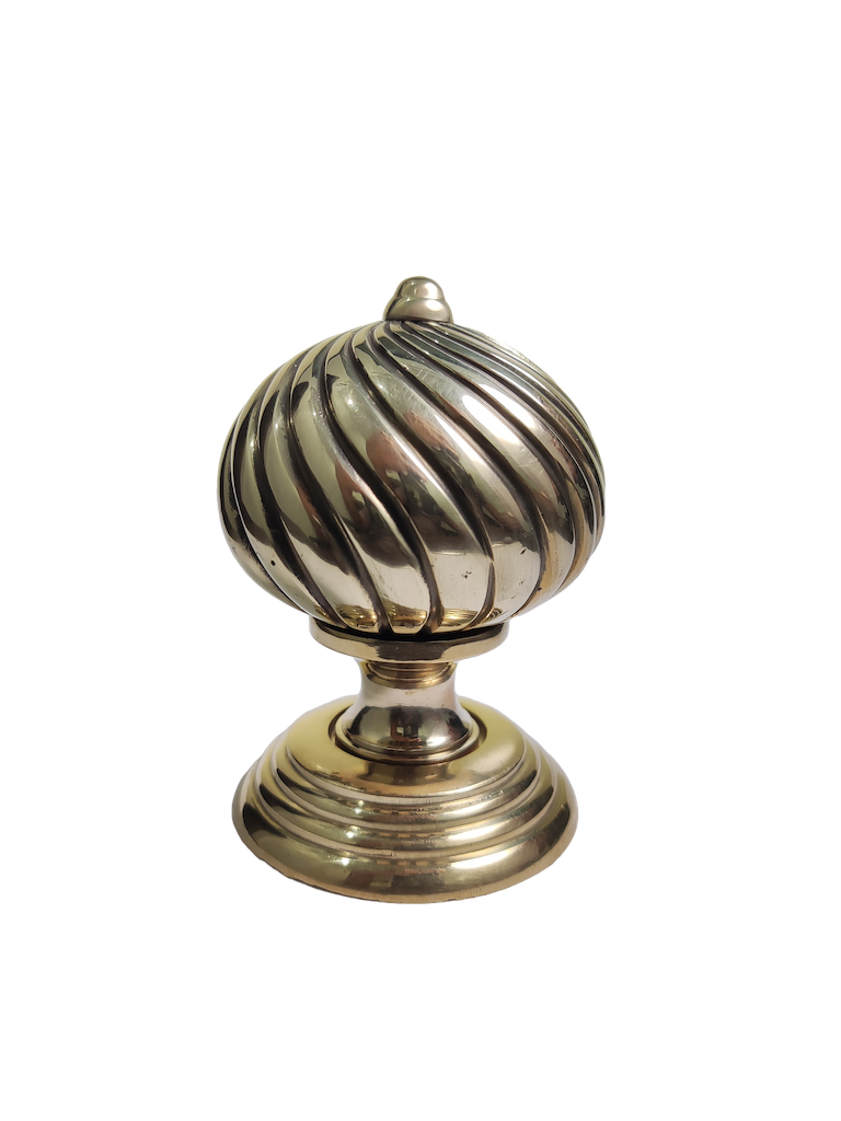 Mortice brass door knob shell pair