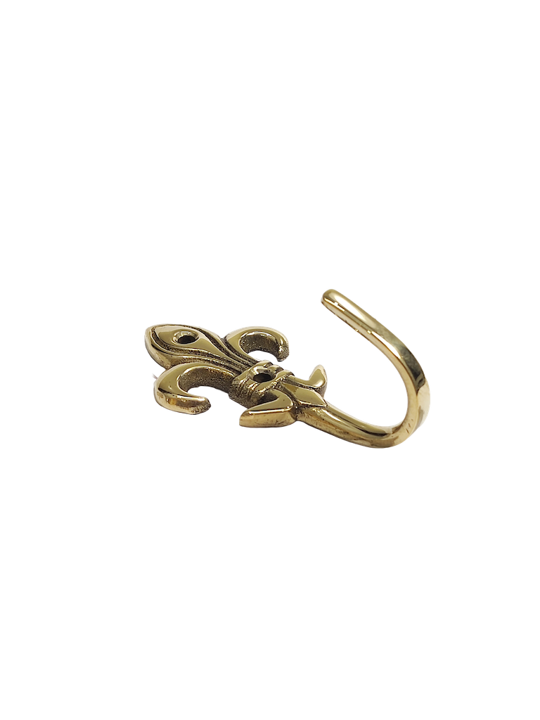 Trishul-shaped decorative brass hook