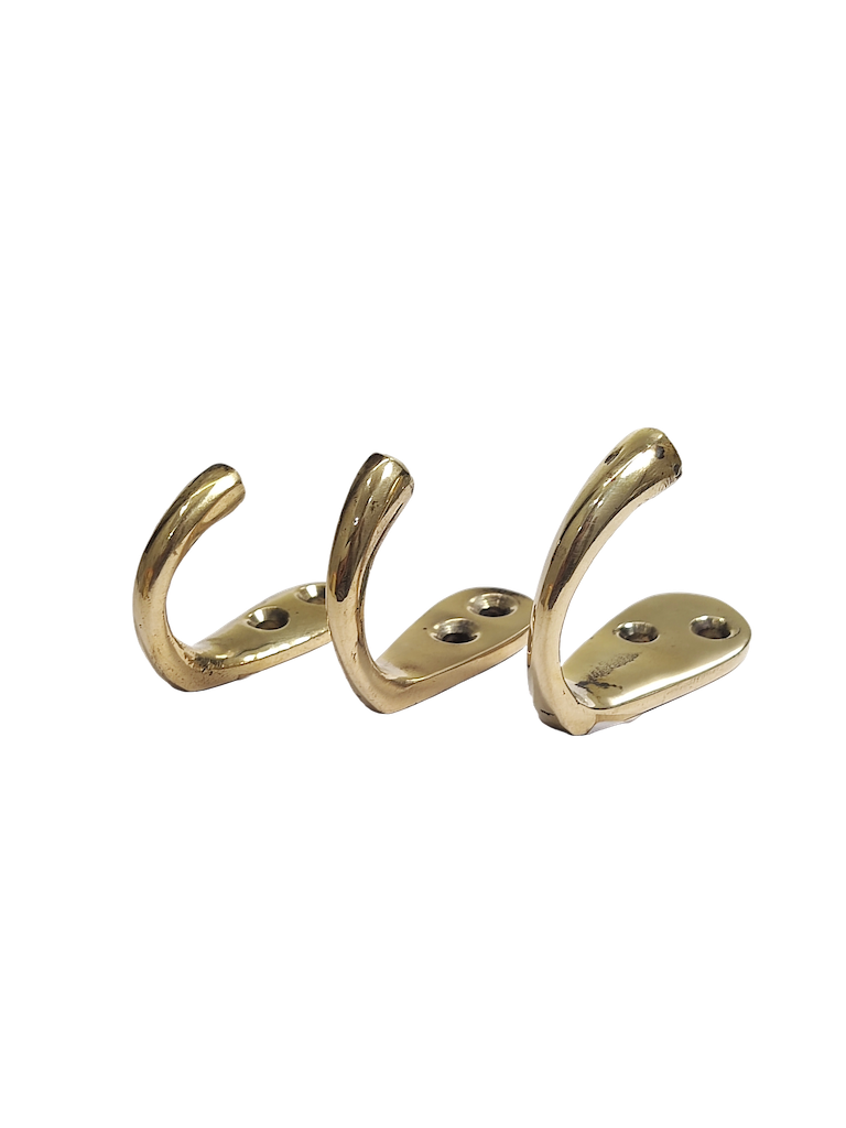 Large sturdy brass hook for heavy loads