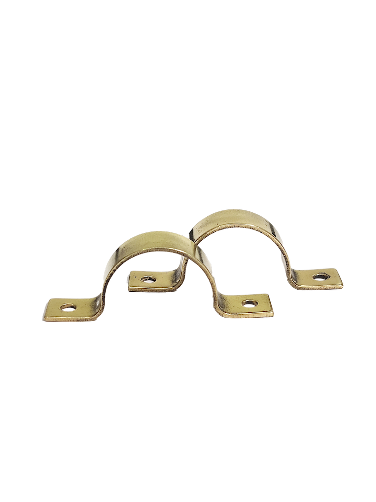 Brass cord clip for curtain assemblies