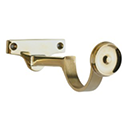 Brass centre bracket for curtain rod mid-span support