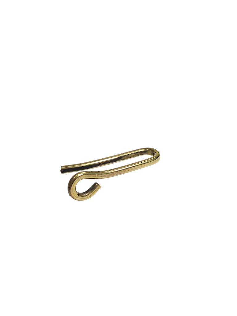 Flat wire brass curtain hook