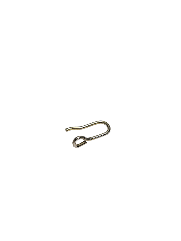 Steel wire curtain hook with brass finish