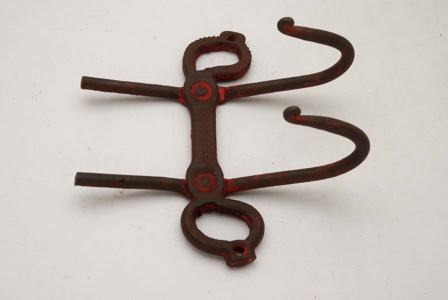 Wrought iron hat and coat hook