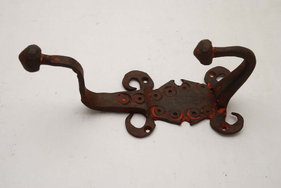 Slim wrought iron utility hook