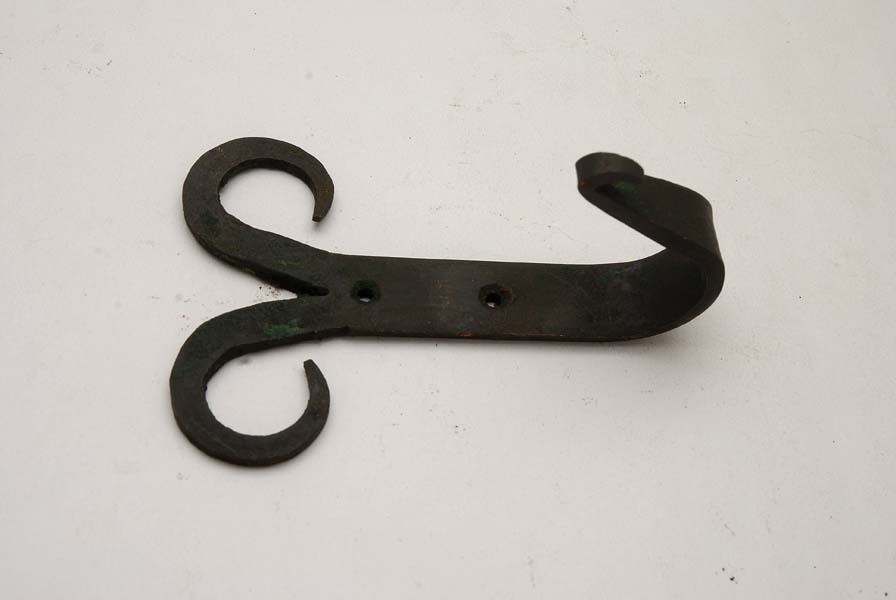 Decorative wrought iron handle hook