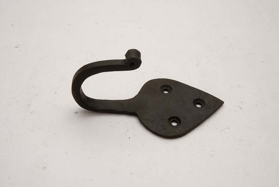 Minimalist wrought iron hook