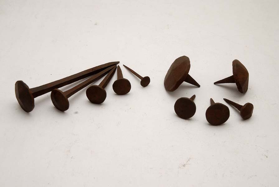 Set of wrought iron nails