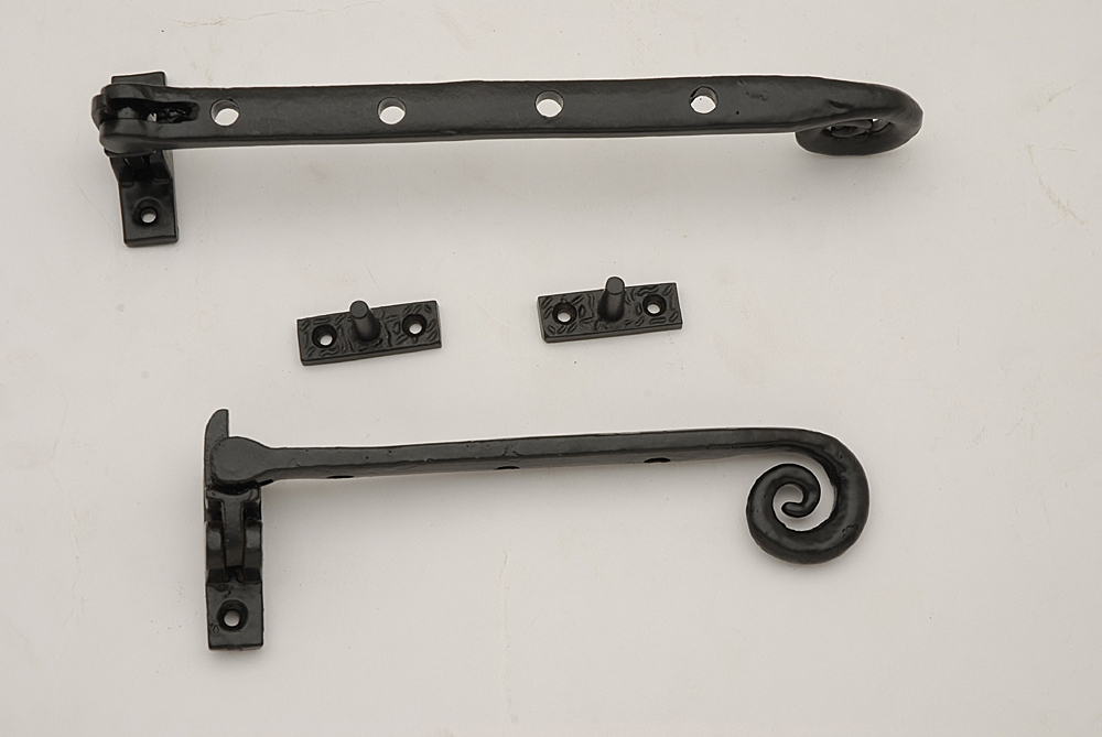 Wrought iron window stay — alternate profile