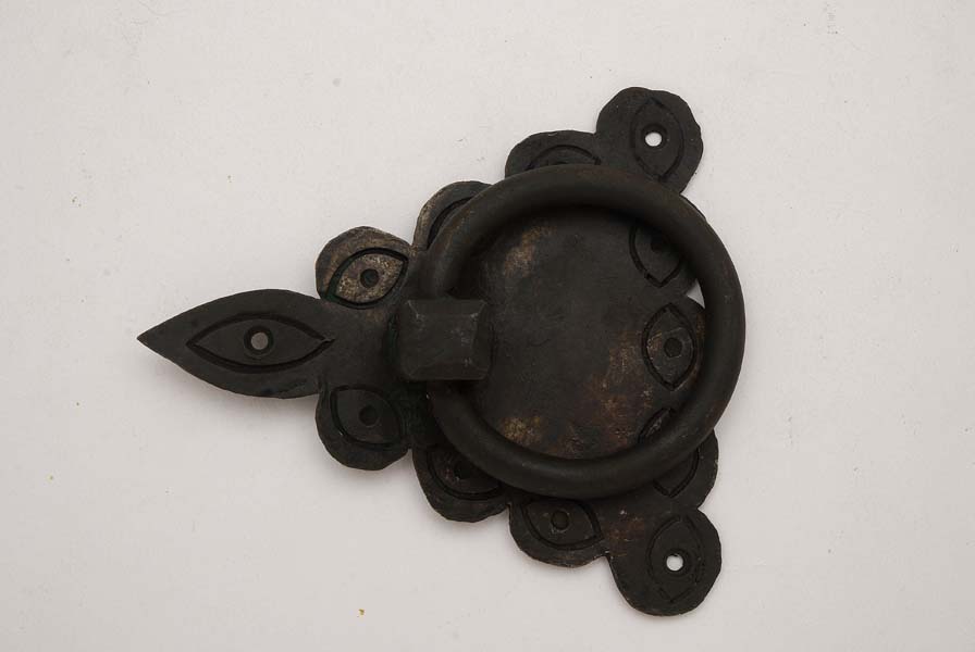 Polished iron door knob, classic ironmongery profile