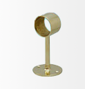 Long brass stand post bracket for railing supports
