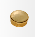 Flat brass end cap for railing posts